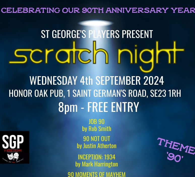 Scratch Night – 4 September, 8pm